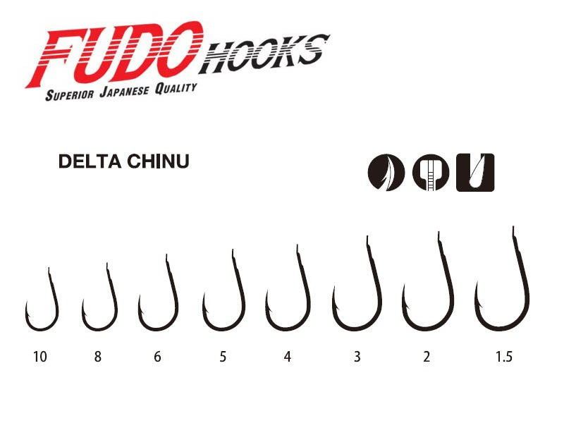 Háčik Fudo 0001 Delta Chinu Black Nickel