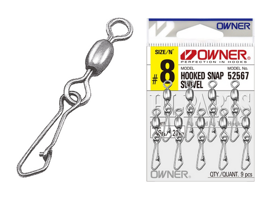 Obratlík s karabínou Owner 52567 Hooked Snap Swivel