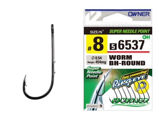 Háčik Owner 56537 Worm BH-Round
