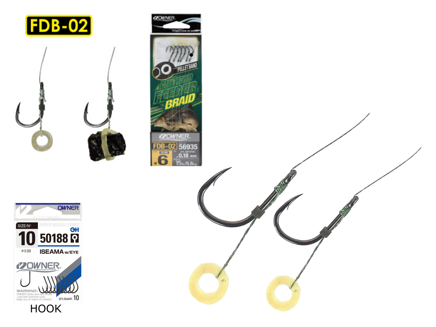 Nadväzec Owner FDB-02 Method Feeder Pellet Band