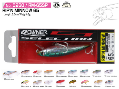 Wobler Owner Rip’N Minnow 65-Sp