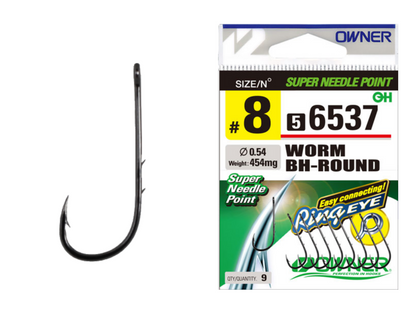 Háčik Owner 56537 Worm BH-Round