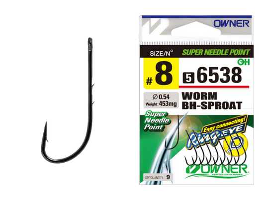 Háčik Owner 56538 Worm BH-Sproat